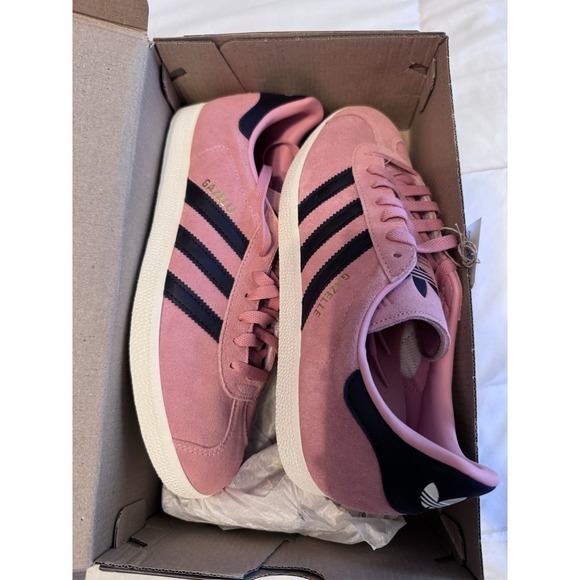 Adidas Gazelle Athletic Sneakers Shoes Pink Black White JH5388 9 M / 10. 5 W - Picture 8 of 8